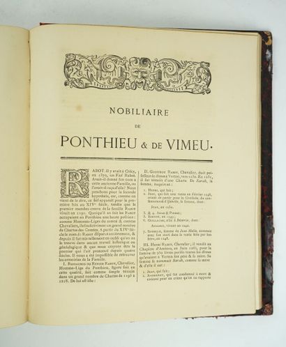 null BELLEVAL (Marquis René de) : Nobiliaire de Ponthieu et de Vimeu. Deuxième édition...