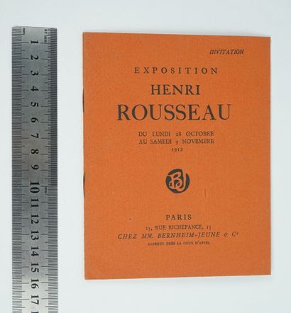 null Exposition Henri ROUSSEAU, du lundi 28 octobre au samedi 9 novembre 1912. Paris,...