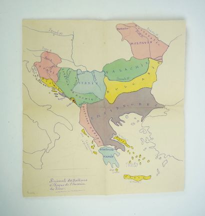 null [MANUSCRIT] [Balkans - Russia] DESAINS (Henry): Historical and administrative...