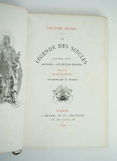 null HUGO (Victor) : OEuvre poétique. Edition Elzévirienne, imprimée par JOUAUST,...
