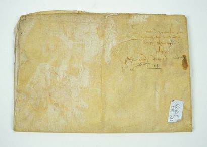 null Parchemin de 1581. 28 par 40 cm. 5 pages manuscrites, et 3 blanches. Très bon...