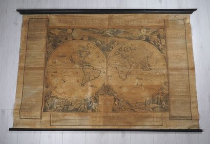 null FER (Nicolas de) : Mappe-monde ou carte générale de la terre Divisée en deux...