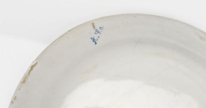 null Earthenware plate decorated with an ostrich hunt 
19th century
diameter : 24.5...