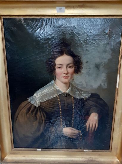 null Ecole lyonnaise vers1820.
Portrait de jeune fille
Huile sur toile
82.5 x 66...