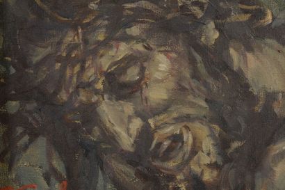 null Fernand MAJOREL (1898-1965).
Ecce homo, study.
Oil on canvas.
Signed lower left.
22...