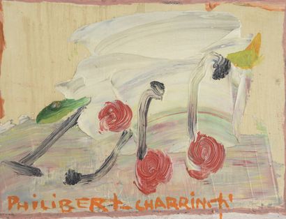 null Philibert CHARRIN (1920-2007)
Still life with cherries
Gouache on paper
9.5...