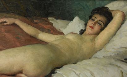 null Constantin FONT (1890-1954)
The beautiful odalisque
Oil on canvas, signed lower...