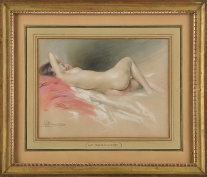 null Alexandre-François BONNARDEL (1867-1942)
Female nude
Pastel, signed lower left.
22...