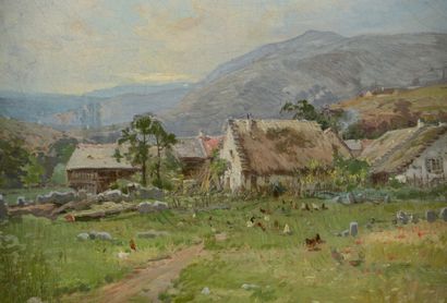 null Joseph MILLION (1861-1931).
Surroundings of a farm.
Oil on canvas.
Signed lower...