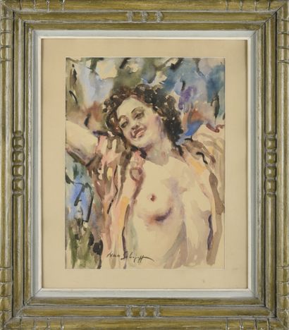 null Nicolas SOLOKOFF (1899-1985)
Watercolor on paper, spring 
Signed SOKOLOFF at...