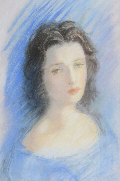 null Charles CAMOIN (1879-1965)
Thoughtful young woman
Pastel
Signed lower left 
25...