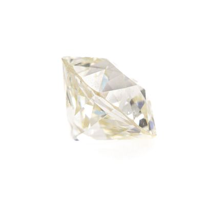 null Bague en or blanc (750) 18K et platine griffée d'un diamant taille ancienne...