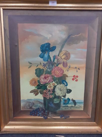 null Bouquet de fleurs 
Huile sur toile 
65 x 52 cm 
Non signée 