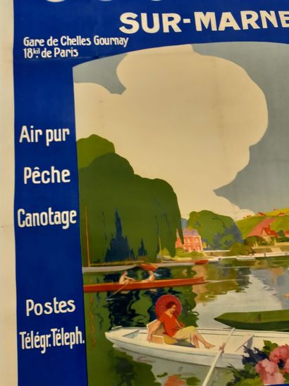 null LELONG;, BAUDELOT imprimeur. 
Gournay sur Marne affiche entoilée
150 x 102 cm...