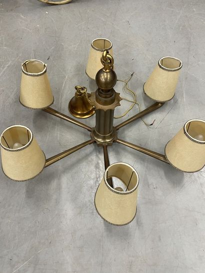 null Lusytre en bronze, 6 feux
Années 30
H : 42 D : 69 cm