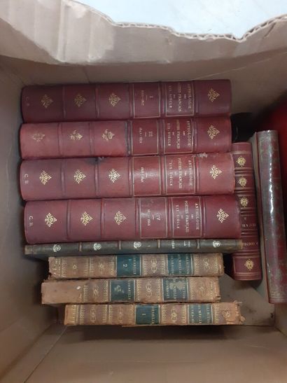 null Lot de livres reliés comprenant notamment Quatre tomes d' anthologie des poêtes...