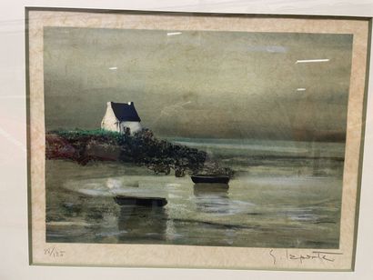 null George LAPORTE
Maison sur le golfe du Morbihan
Lithographie numérotée 28/150...