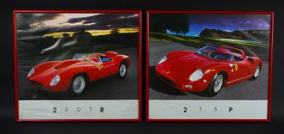 null FERRARRI 250 TR and 275 P 
Set of two framed posters 
Size : 44 x 50 cm 
(f...