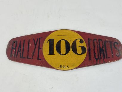 null Rallye des Forêts (circa 1950), Concurrent n°106
Plaque de rallye en bois