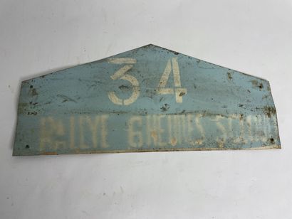 null 1er rallye des 6 heures de St Cloud (1953), concurrent n°34
Plaque de rallye...