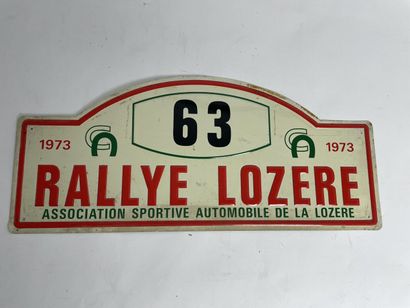 Rallye Lozère (1973), concurrent n°63
Plaque...