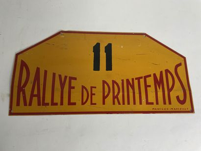 null Spring rally, competitor n°11
Sheet metal rally plate