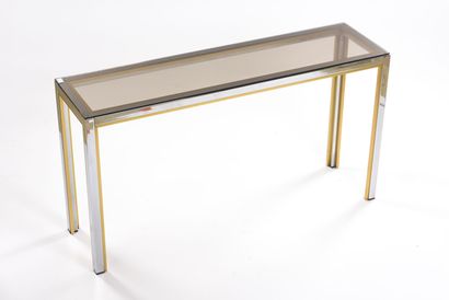 null Renato ZEVI (XX-XXI)

Pair of consoles with chromed and gilded metal frame supporting...