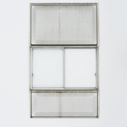 null Jean PROUVE (1901-1984)

Facade with two embossed aluminum panels and a sliding...