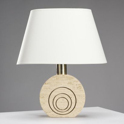 null Frattelli MANNELLI (XXth) 

Pair of table lamps with half-spherical base in...