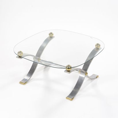 null CLASSIC NEO WORK 1970

Coffee table with two X-shaped legs connected by a spacer...