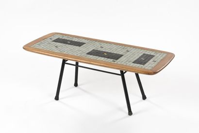 null SWISS WORK

Coffee table with ceramic tiles top with geometrical decoration...