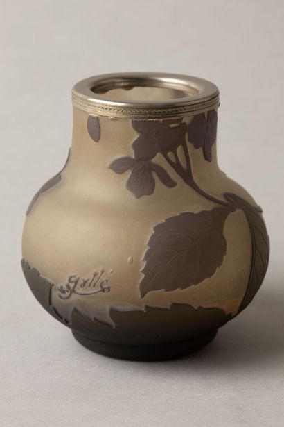 Émile GALLÉ (1846-1904) 

Vase de forme renflée...