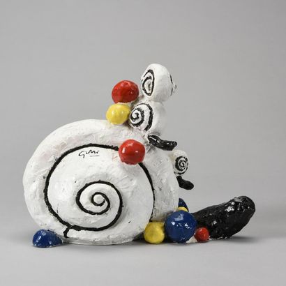 null Claude GILLI (1938 - 2015)

Pair of snails.
Sculptures in molded resin and painted...