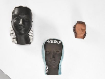 null Heinrich MEISTER (1894 - 1972)

Suite of three masks representing stylized young...