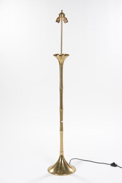 null Ingo MAURER (1932-2020) 

Floor lamp with two lights model Bamboo with tulip...