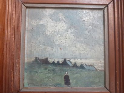 null Alexandre GAILLARD DESCHAMPS
Vue de Bretagne 
Huile sur panneau 
Signée en bas...