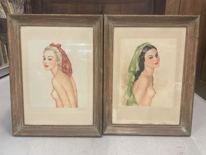 null Deux lithographies
Jenes femmes
Signées par l'artiste
a vue 43 x 31 cm