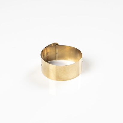 Wide cuff bracelet in 9K (375) gold, forming...