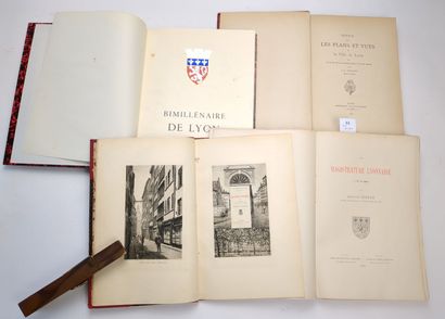 null [Lyon]. Un ensemble de 4 volumes :
FOREST-FLEURY. Le Vieux Lyon qui s'en va :...