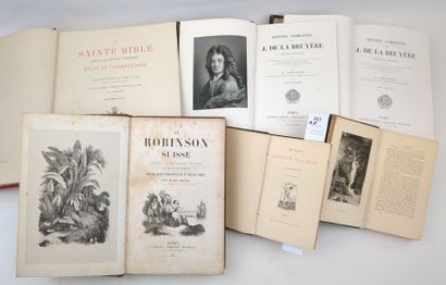 null Un ensemble de 6 volumes reliés :
FLAUBERT (Gustave). Salammbô. 2 volumes. Paris,...