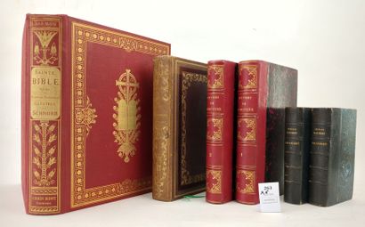 null Un ensemble de 6 volumes reliés :
FLAUBERT (Gustave). Salammbô. 2 volumes. Paris,...