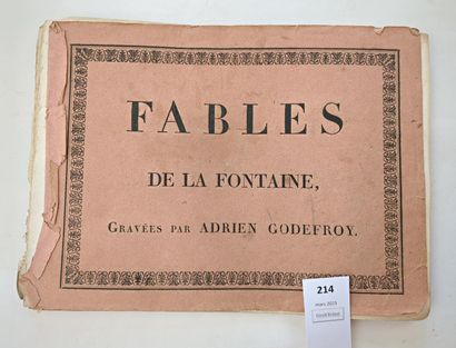 null Fables de la Fontaine gravées par Adrien Godefroy. Un volume in-8 débroché entièrement...
