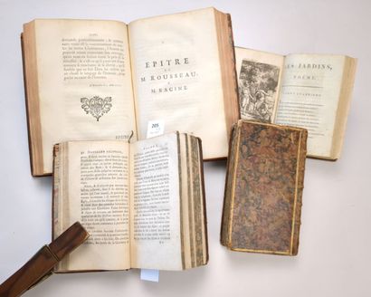 null Un ensemble de 4 volumes reliés du XVIIIe ou du début du XIXe siècle :
LE TASSE....