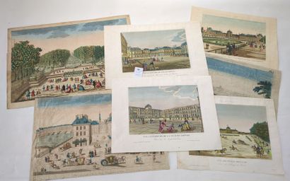 null Un ensemble de 7 gravures ou vues d'optique de la fin du XVIIIe ou de la première...