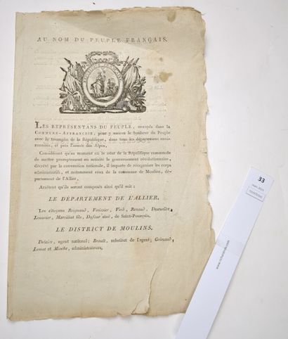 [Révolution Française] [Allier]. Document...