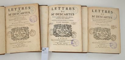 null DESCARTES (René) : Lettres de Mr. Descartes où sont traittées plusieurs belles...