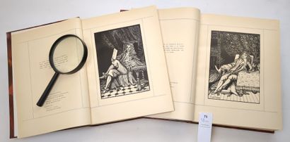 null MOLIERE. Théâtre. 2 volumes in-4, demi-reliure cuir (chagrin). Couvertures et...