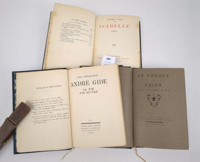 null GIDE (André). 2 volumes reliés :
LE VOYAGE D'URIEN. Edition originale. Un des...