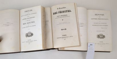 null [Jésuites]. Réunion en 3 volumes in-8 de 21 textes des années 1827 - 1829 relatifs...