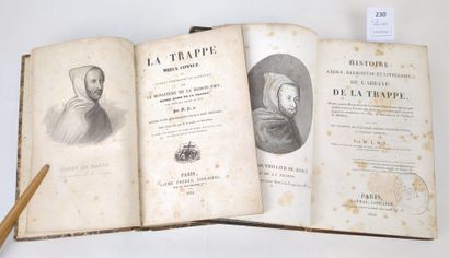 null [La Trappe]. Réunion de deux volumes in-8, demi-reliures en cuir :

BEAUVALLET...